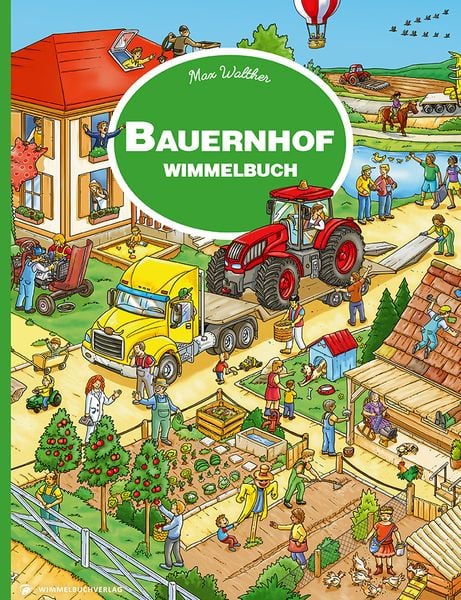 „Bauernhof Wimmelbuch – interaktives Entdeckerbuch für Kinder ab 3 Jahren, mit vielen Tieren und Szenen aus dem Bauernhof, erhältlich bei Bärechind Winterthur