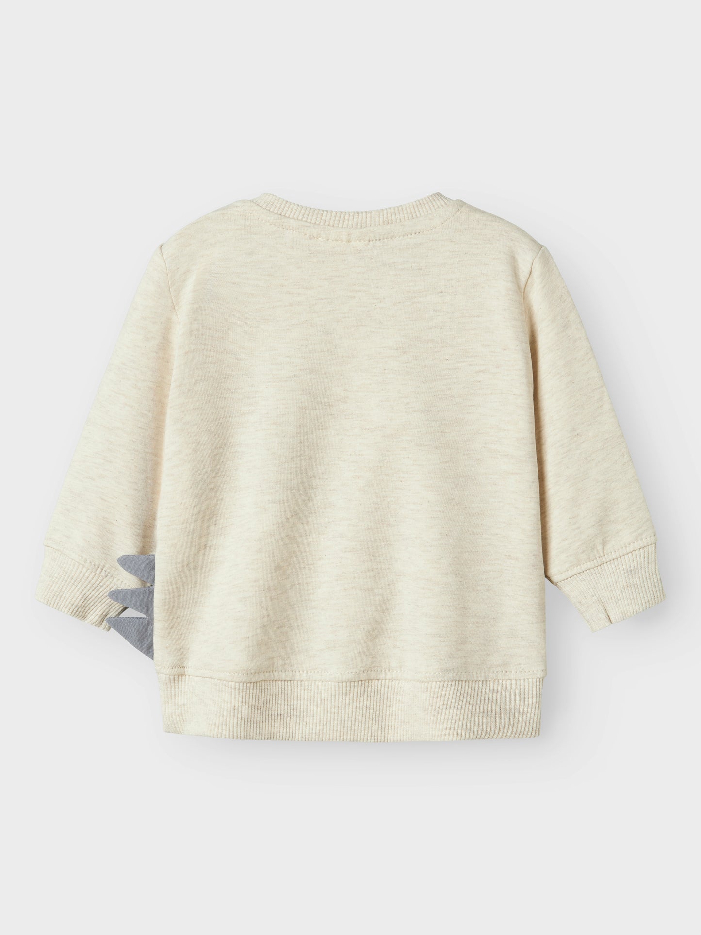 Beiges weich gefüttertes Baumwoll-Sweatshirt für Kinder, Rückansicht – Bärechind, Winterthur, Zürich Schweiz.