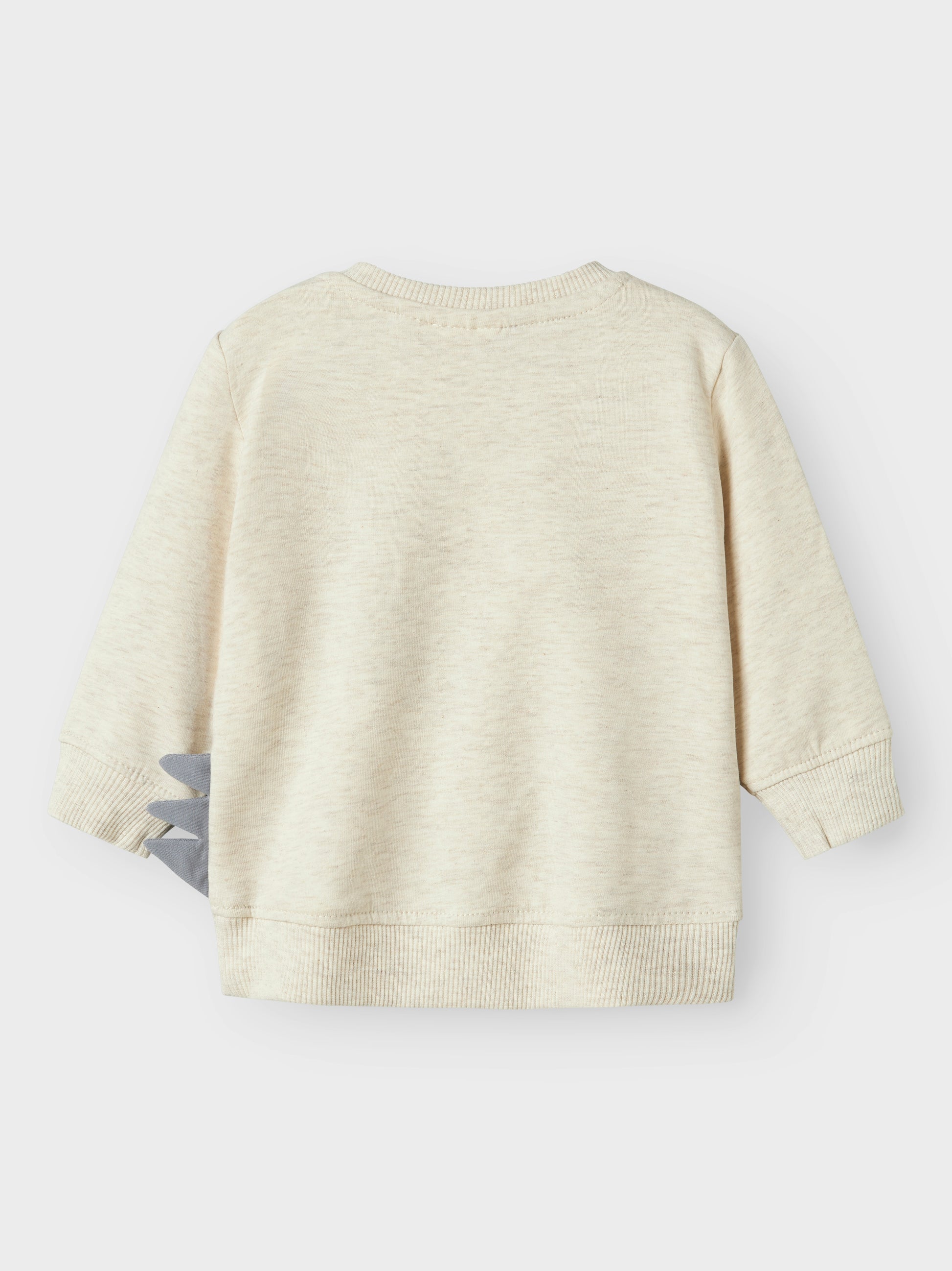 Beiges weich gefüttertes Baumwoll-Sweatshirt für Kinder, Rückansicht – Bärechind, Winterthur, Zürich Schweiz.