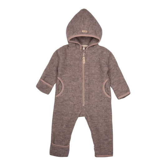 Baby-Overall Fleece, stein-grau