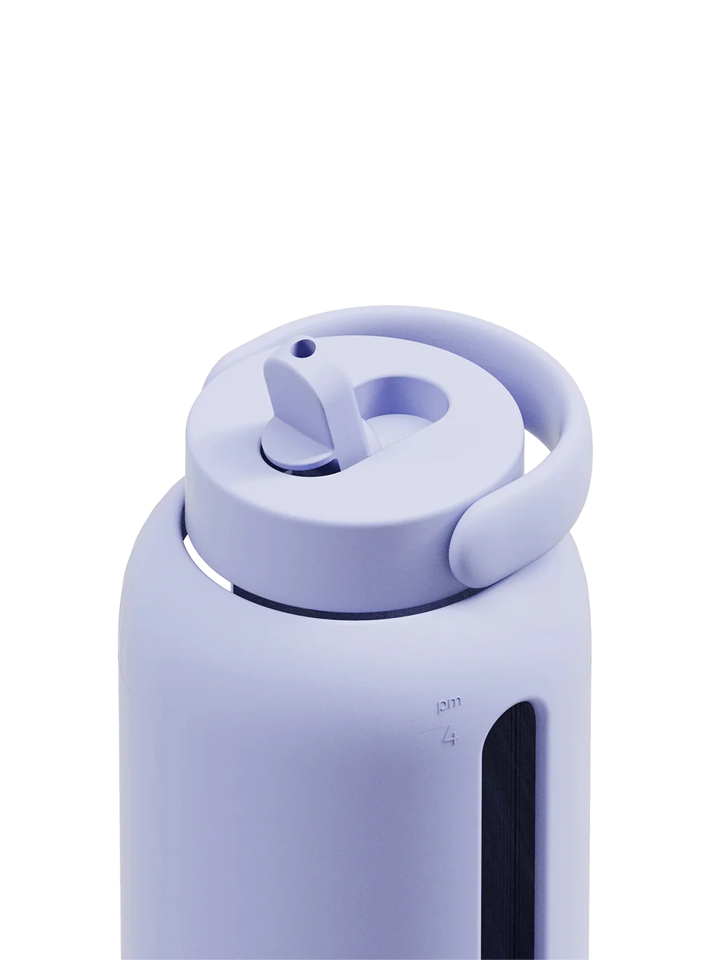 Detailansicht der Bink Wasserflasche in Iris mit Flip-Verschluss – erhältlich bei Bärechind in Winterthur, Zürich, Schweiz.