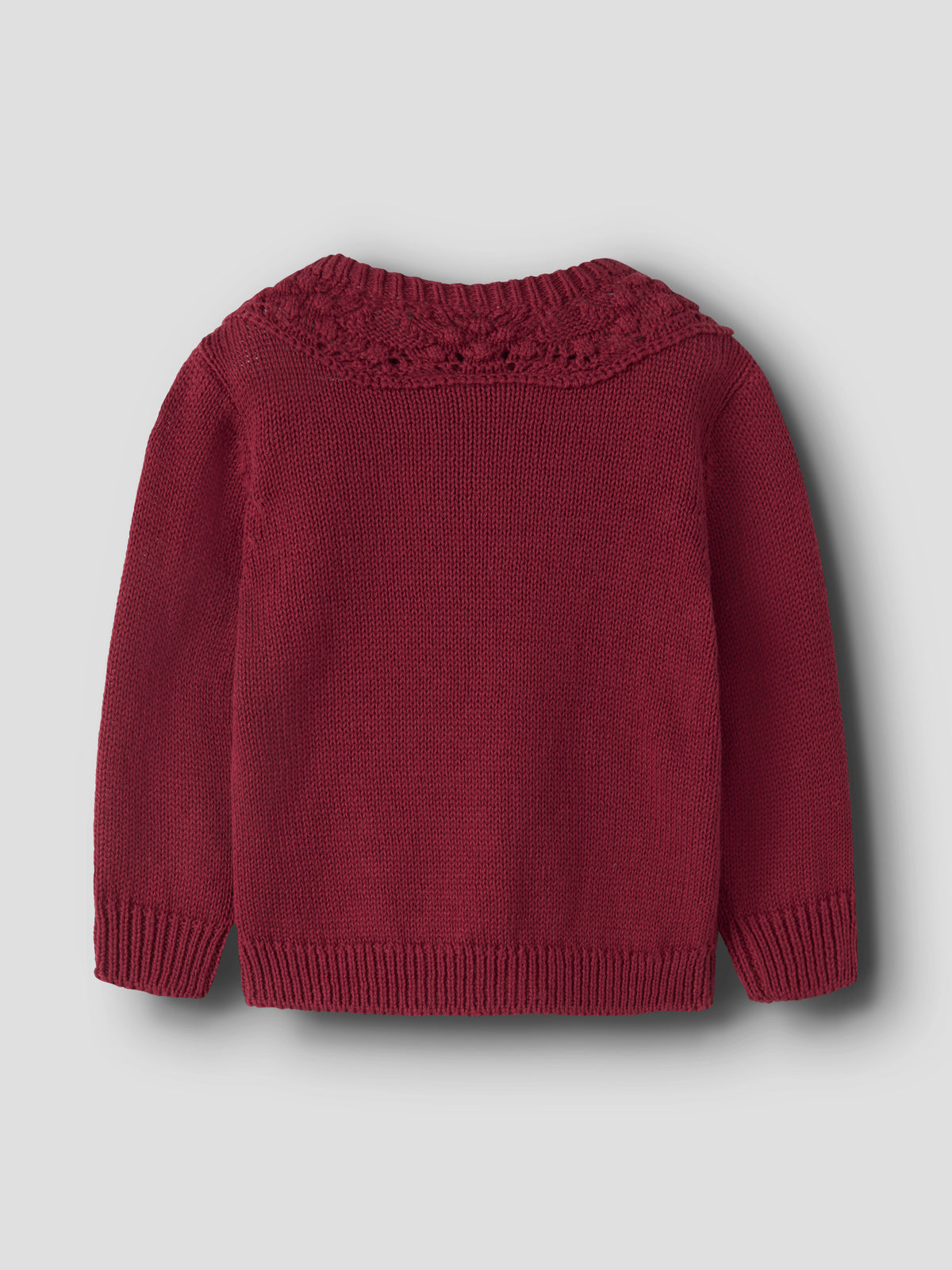 Strickpullover mit Rippstrick am Saum, Rückansicht
