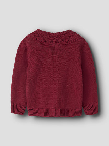 Strickpullover mit Rippstrick am Saum, Rückansicht