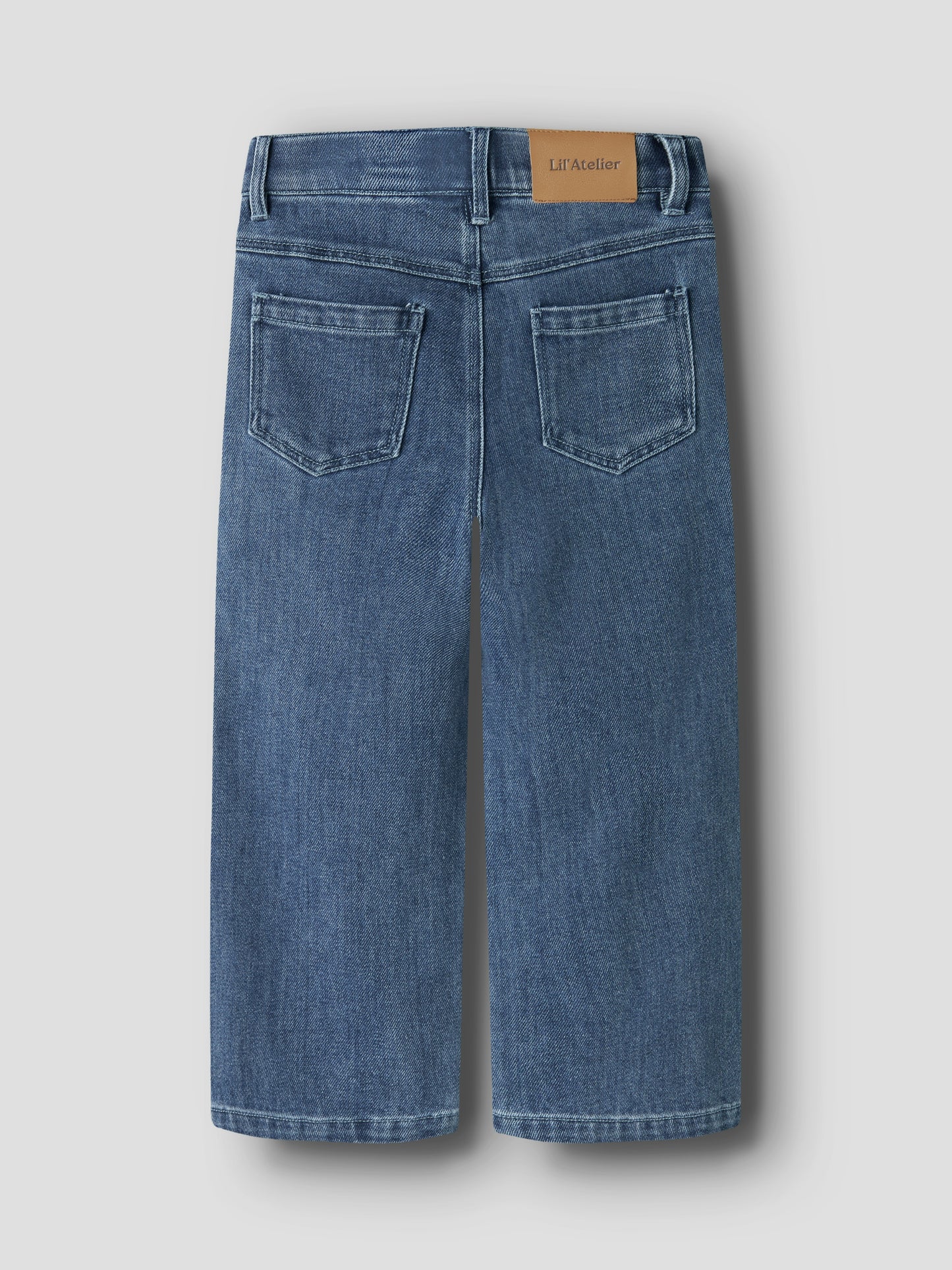 Wide Jeans mit Gürtelschlaufen und Coinpocket, Rückansicht