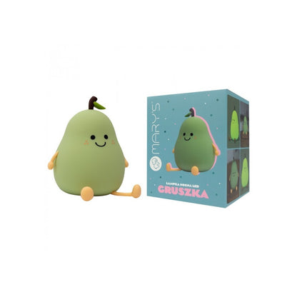 Verpackte Mary’s LED Birnenlampe, nachhaltiges Kinder-Nachtlicht, erhältlich im Bärechind Winterthur Zürich Schweiz.