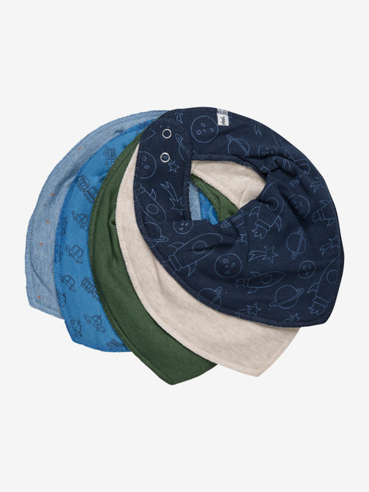 Bandana Bib 5 Set, blau