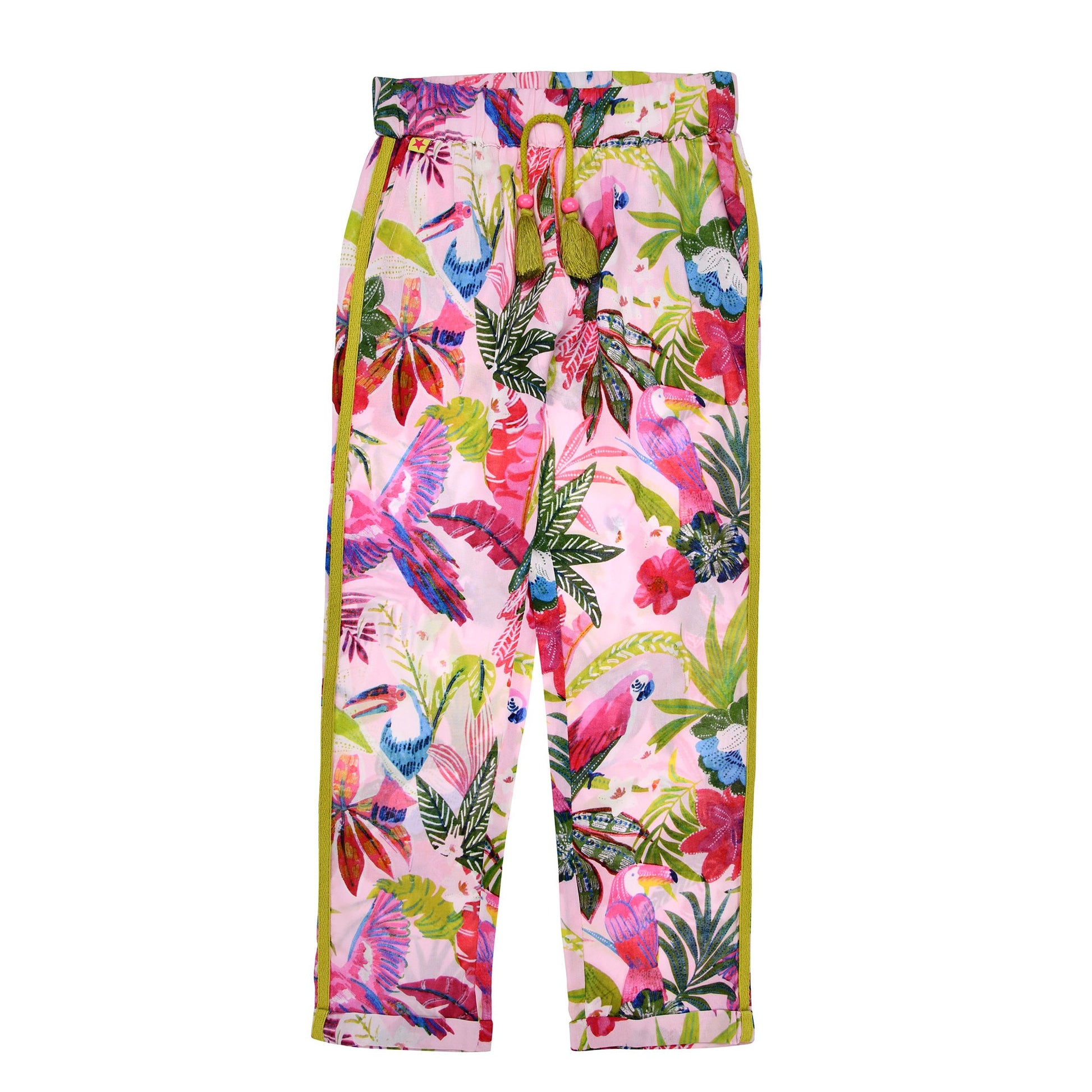Bondi Hose „Jungleallover“ mit Allover-Dschungelprint und elastischem Bund – erhältlich bei Bärechind in Winterthur, Schweiz