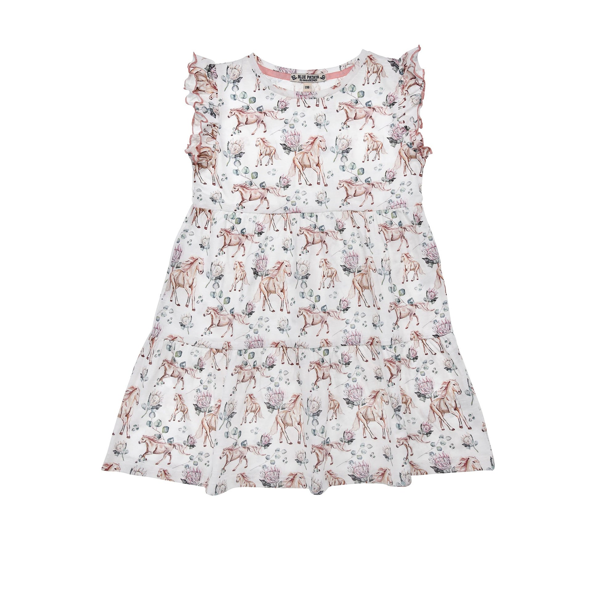 Bondi Kleid „Pferdeallover“ mit Glitzer und Allover-Pferdemuster – erhältlich bei Bärechind in Winterthur, Schweiz