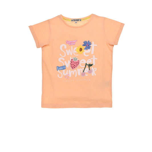 Bondi T-Shirt „Sweet Summer“ mit Frontprint und Flügelärmeln – erhältlich bei Bärechind Kinderladen in Winterthur, Schweiz