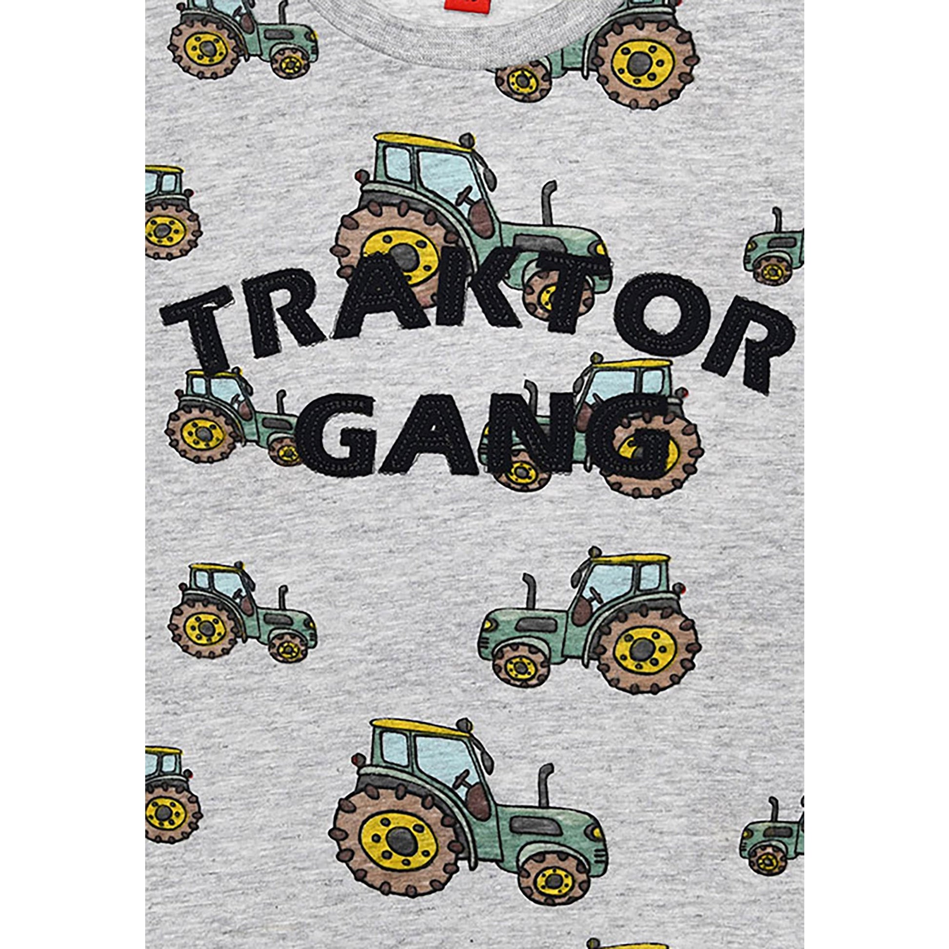 Detailansicht vom Traktor-Gang Aufdruck auf dem Bondi Kinder T-Shirt – erhältlich bei Baerechind in Winterthur oder online