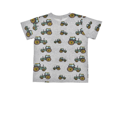Seitliche Ansicht vom Traktor-T-Shirt für Kinder von Bondi – verfügbar im Baerechind Kinderkleider Laden Schweiz