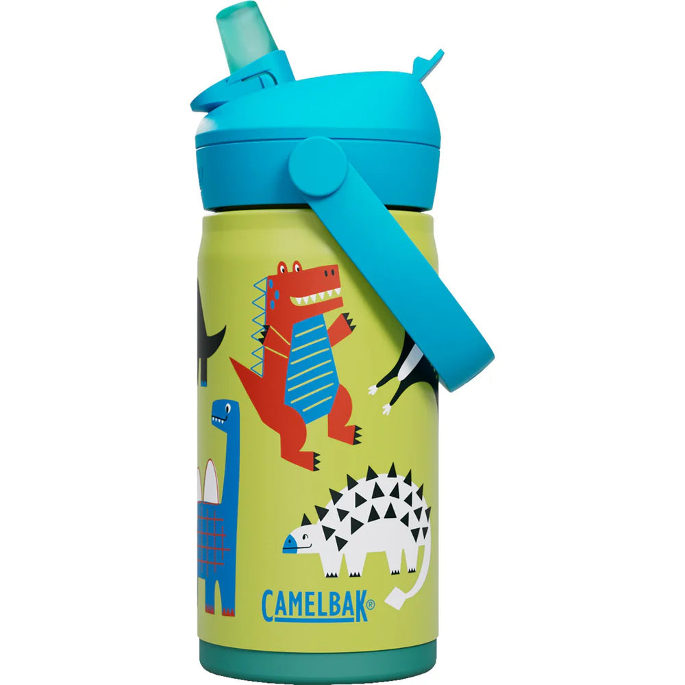 CamelBak Kindertrinkflasche aus Edelstahl mit Dinosauriermotiv – Robuste, auslaufsichere Trinkflasche für Kinder, ideal für Schule und unterwegs, erhältlich bei Baerechind in Winterthur, Zürich, Schweiz.
