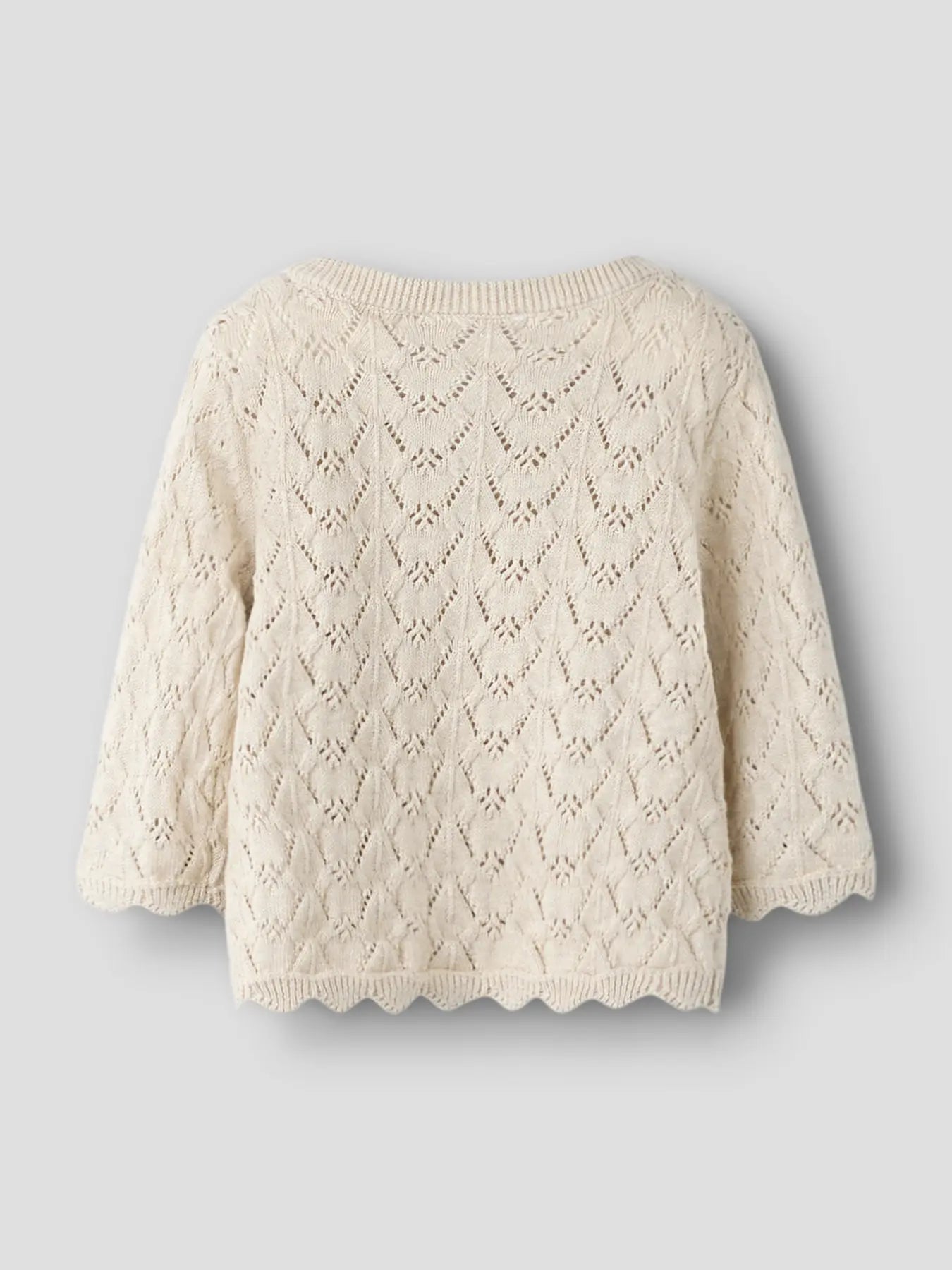 NAME IT beiger Strickcardigan aus Baumwolle Rückansicht, im Bärechind Winterthur Zürich Schweiz kaufen