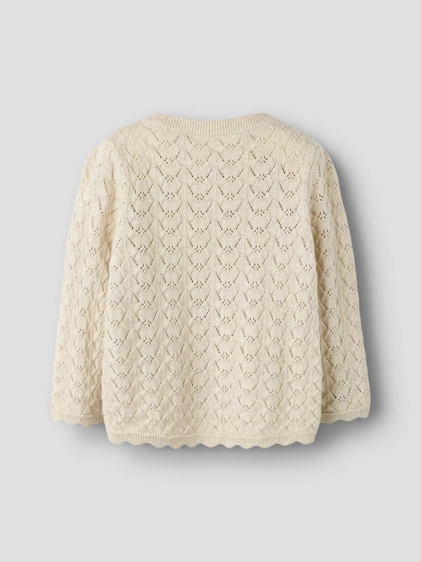 NAME IT beiger Strickcardigan mit Erdbeerprint Rückansicht, im Bärechind Winterthur Zürich Schweiz kaufen