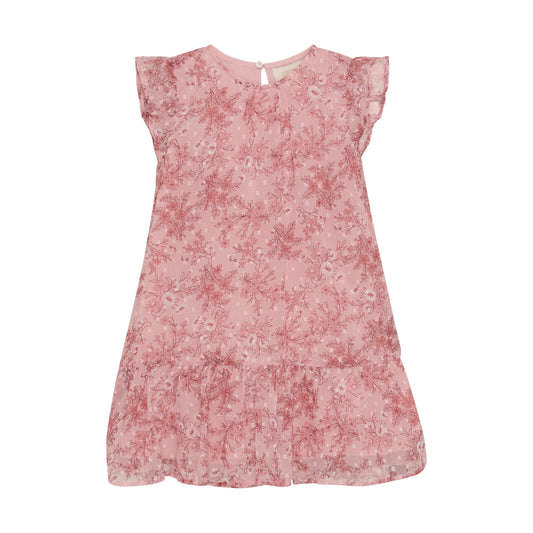 Dress Flower Dobby rosa