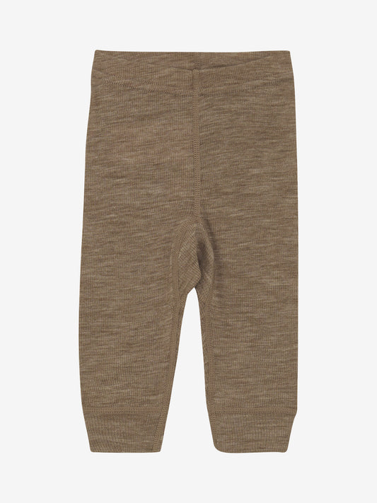 CeLaVi Baby Leggings aus Wolle in Dusky Green – flachliegend von vorne, erhältlich im Bärechind in Winterthur, Zürich, Schweiz.