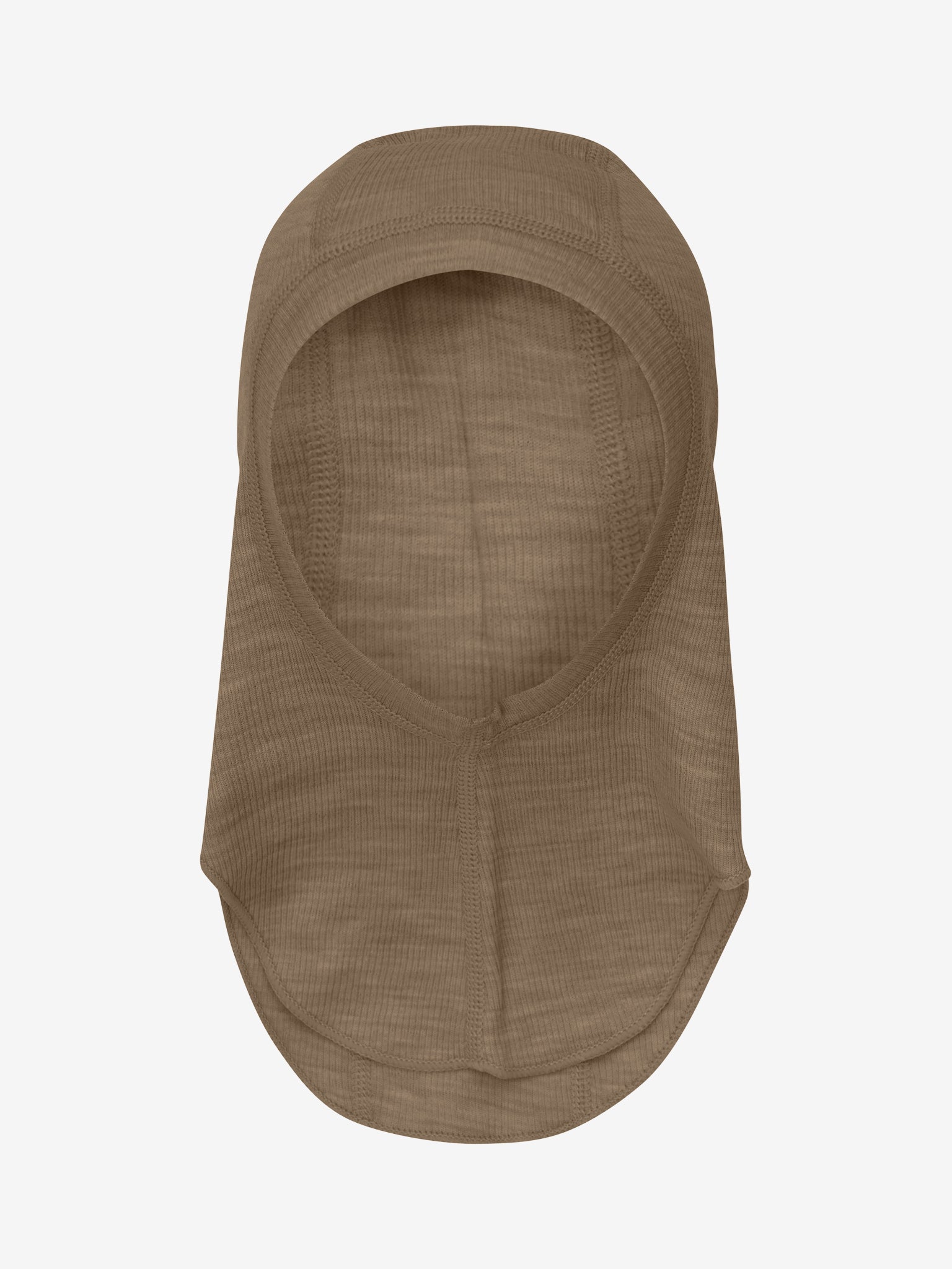 CeLaVi Balaclava doppellagig aus Wolle in cocoa creme – Rückansicht, Bärechind Winterthur, Zürich, Schweiz.