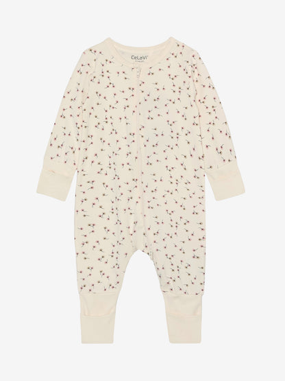 CeLaVi Bambus Strampler langarm mit Blumen-Print für Babys, Bärechind Winterthur Zürich Schweiz