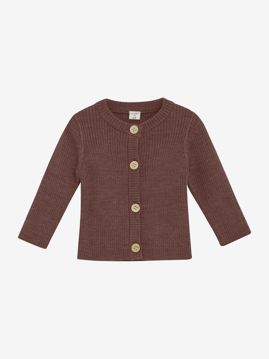 CeLaVi Cardigan aus Merinowolle in Marron – erhältlich im Bärechind in Winterthur, Zürich, Schweiz.