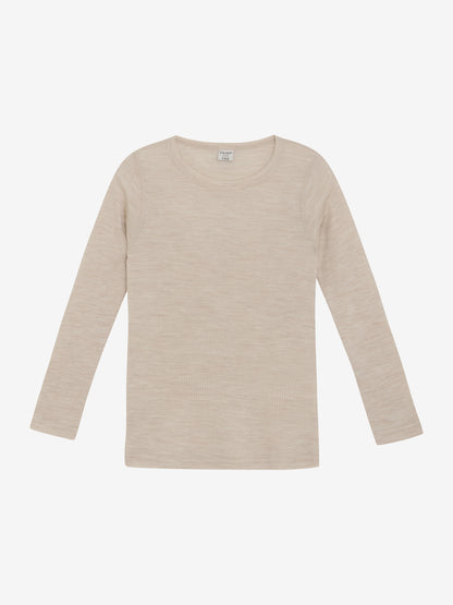 CeLaVi Langarmshirt aus Wolle in Rose Dust – Vorderansicht, erhältlich im Bärechind in Winterthur, Zürich, Schweiz.
