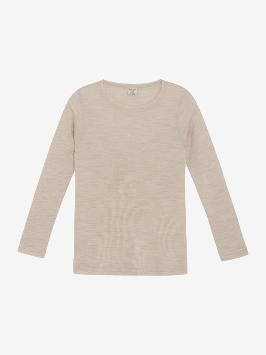 CeLaVi Langarmshirt aus Wolle in Rose Dust – Vorderansicht, erhältlich im Bärechind in Winterthur, Zürich, Schweiz.