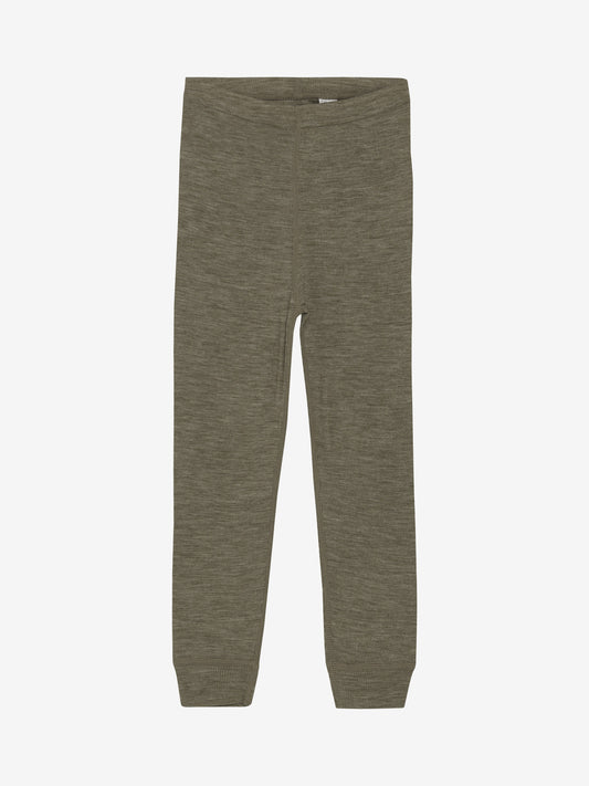CeLaVi Leggings aus Wolle in Dusky Green – Vorderansicht, erhältlich im Bärechind in Winterthur, Zürich, Schweiz.