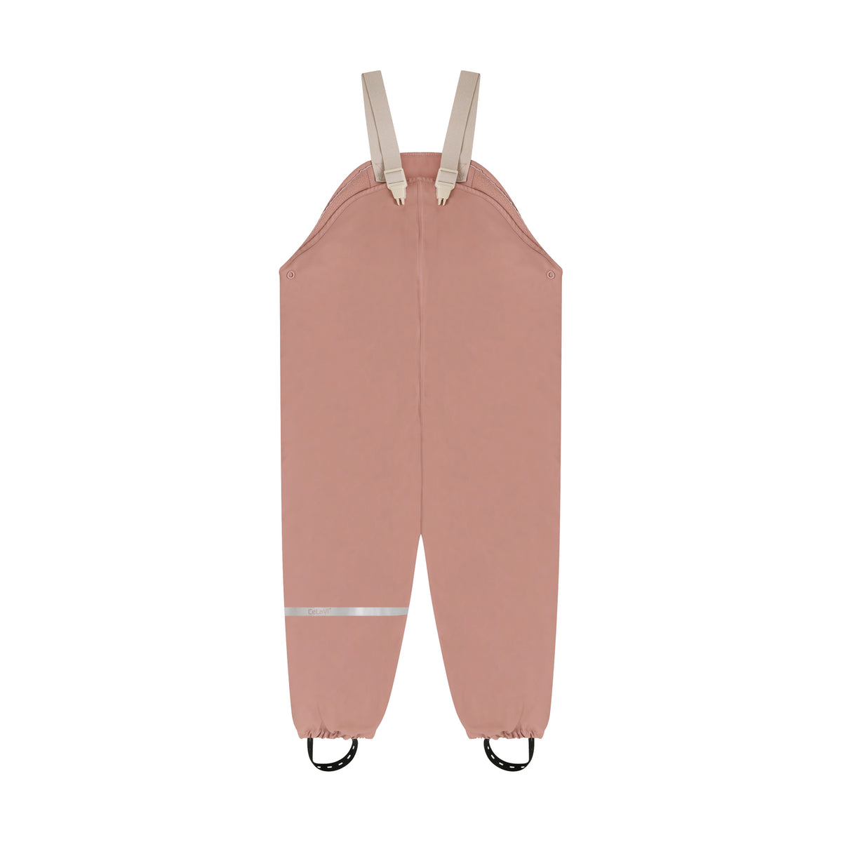 Regenhose mit verstellbaren Trägern in der Farbe Burlwood