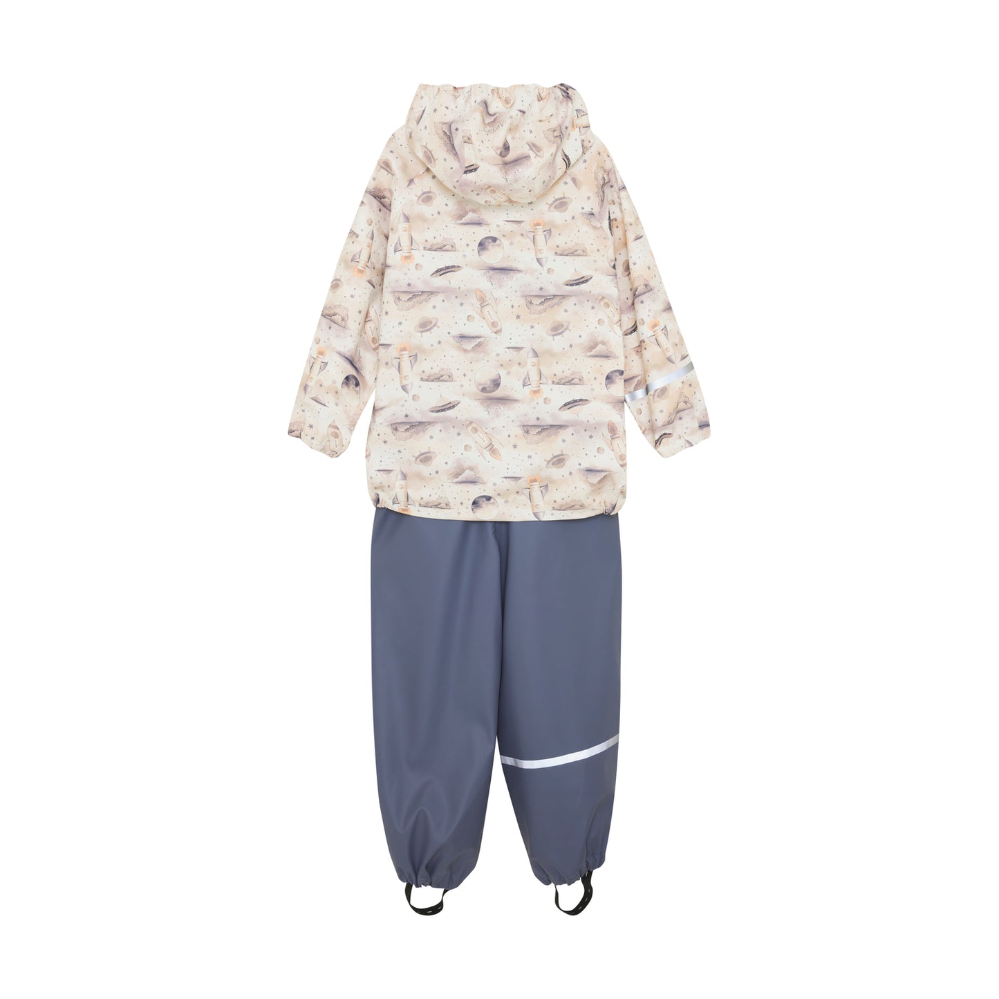 Detailansicht CeLaVi Regenjacke mit Weltall-Print und reflektierenden Elementen, Bärechind Winterthur Zürich Schweiz