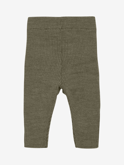 Rückansicht der CeLaVi Woll-Leggings in dusky green – zu kaufen bei Bärechind in Winterthur, Zürich, Schweiz.