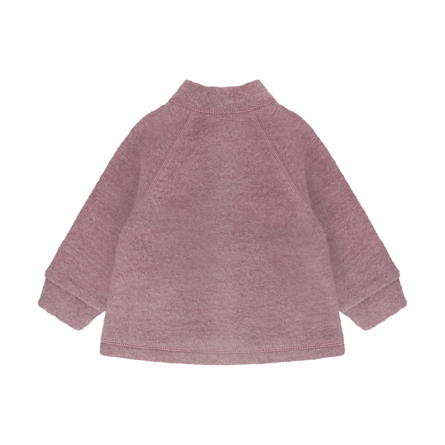 Wollfleecejacke von hinten, mit durchgehendem Reissverschluss