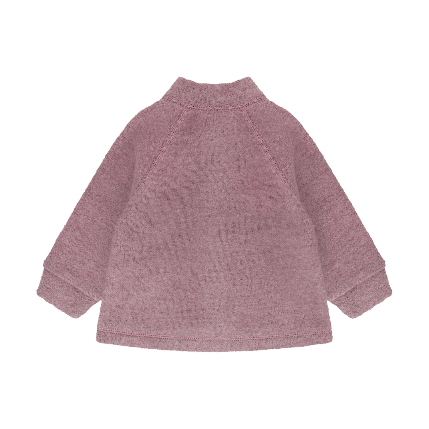 Wollfleecejacke von hinten, mit durchgehendem Reissverschluss