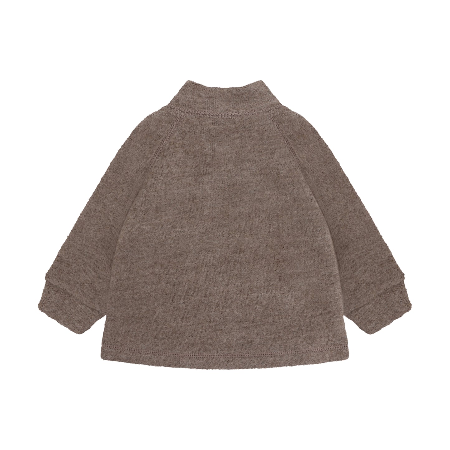 Wollfleecejacke von hinten, mit durchgehendem Reissverschluss
