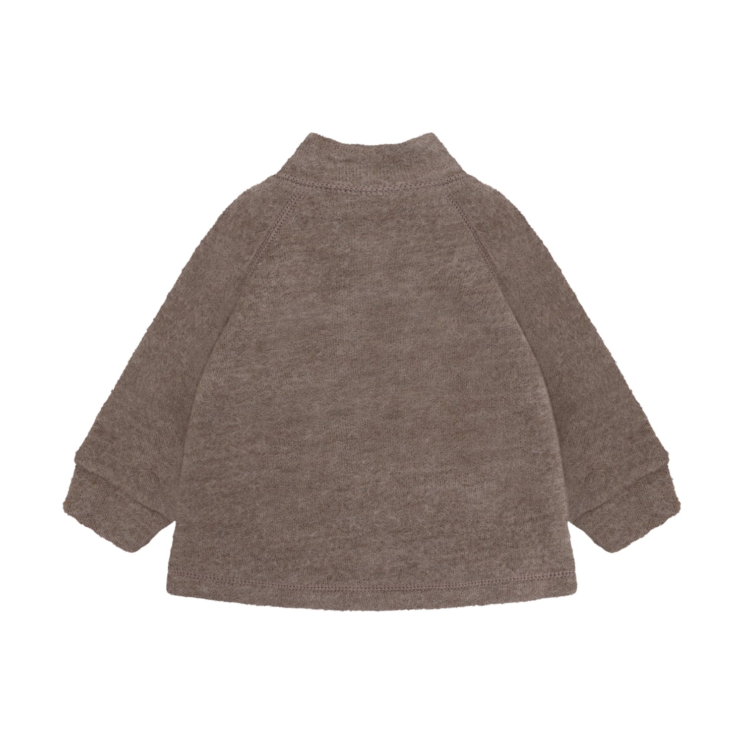 Wollfleecejacke von hinten, mit durchgehendem Reissverschluss