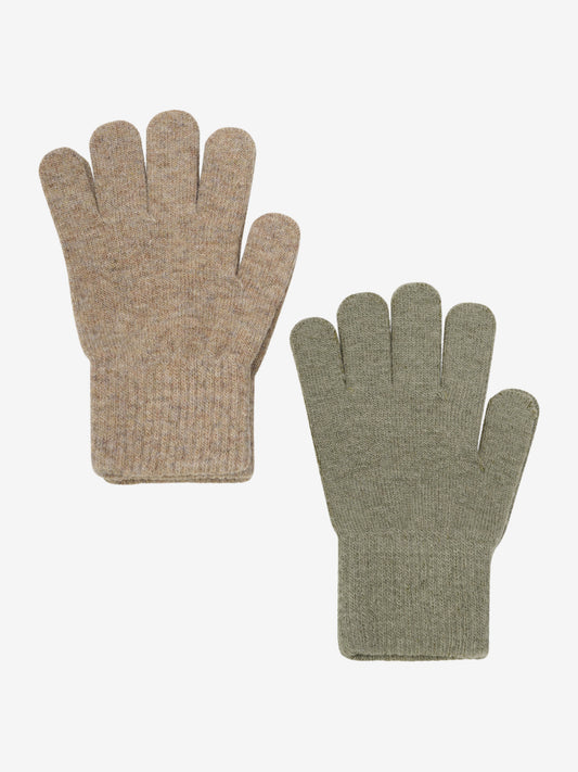 CeLaVi Wollhandschuhe für Kinder im 2er-Pack in Grün und Beige – warme Winterhandschuhe, erhältlich im Bärechind Winterthur Schweiz