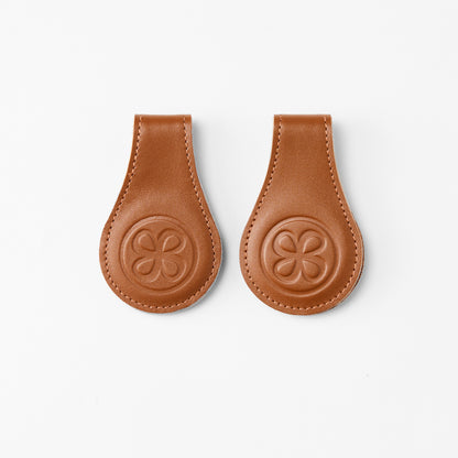 Cloby Kinderwagen Clips aus Kunstleder im 2er Set