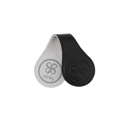 Cloby Kinderwagen Clips aus Kunstleder mit Logo-Detail