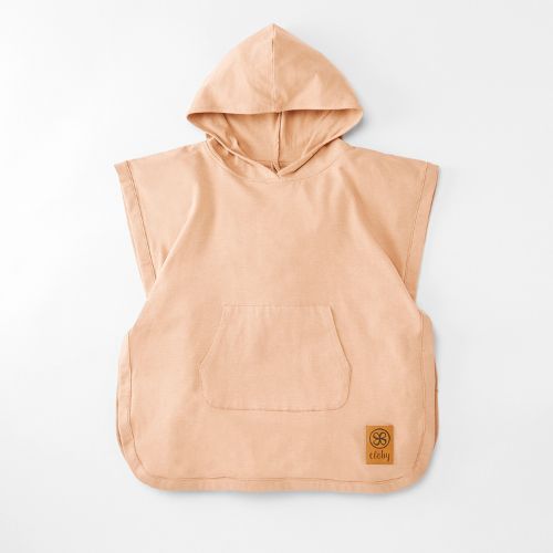 Cloby UV-Poncho Peachy – Weicher, atmungsaktiver Poncho mit UPF 50+ Sonnenschutz für Kinder. Erhältlich im Kinderladen in Winterthur, Zürich, Schweiz.