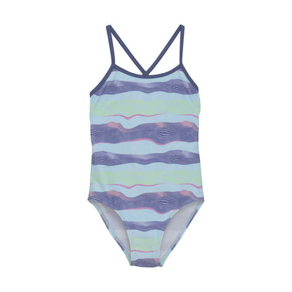 Color Kids Badeanzug Sporty – Vorderansicht mit Allover-Muster und schmalen Trägern
