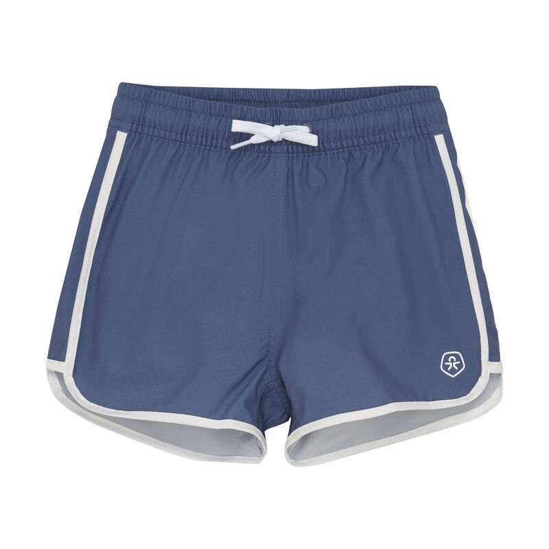 Color Kids Badeshorts Uni Blau – sportlicher Schnitt mit Kordelzug vorne