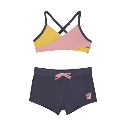 Color Kids Bikini-Set mit Shorts – sportlicher Zweiteiler im Colorblock-Design
