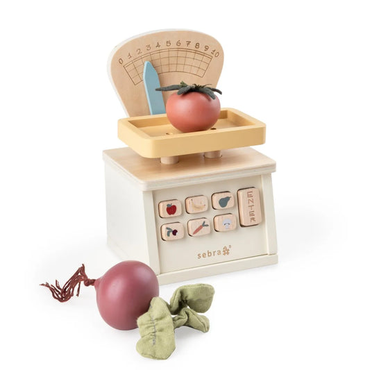 Kaufladen-Waage, Holz