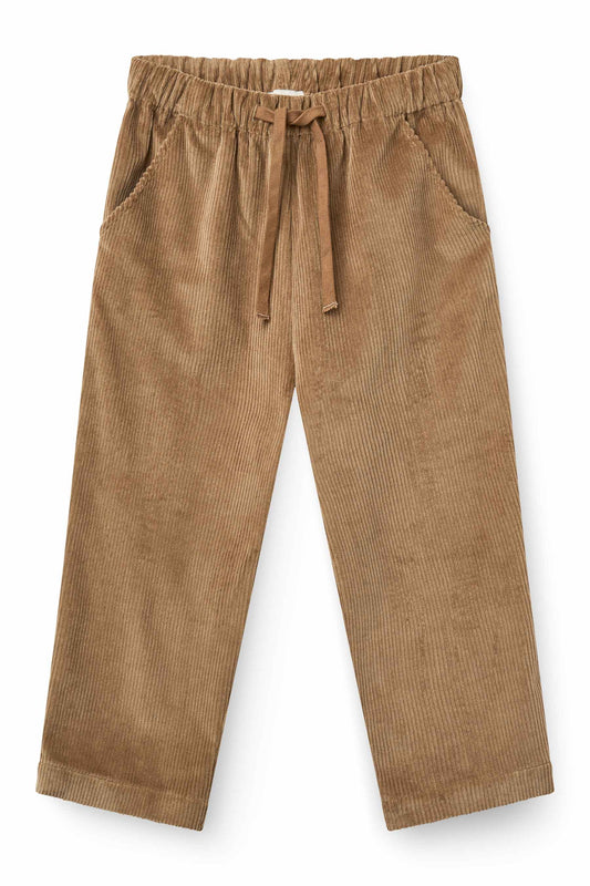 Weiche Baumwollcordhose mit feiner Rippenstruktur in Brown