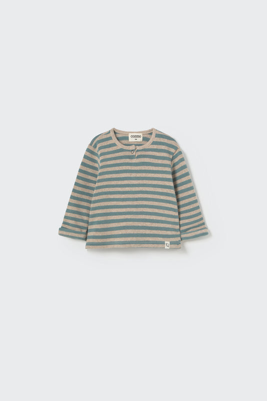 Soft stripes knit baby sweater – gestreift in Mehrfarbig, Vorderansicht