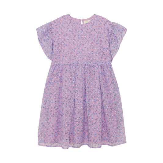 Creamie Blumenkleid Dobby Flower für Kinder in Lila mit Blumenmuster, Bärechind Winterthur, Zürich, Schweiz