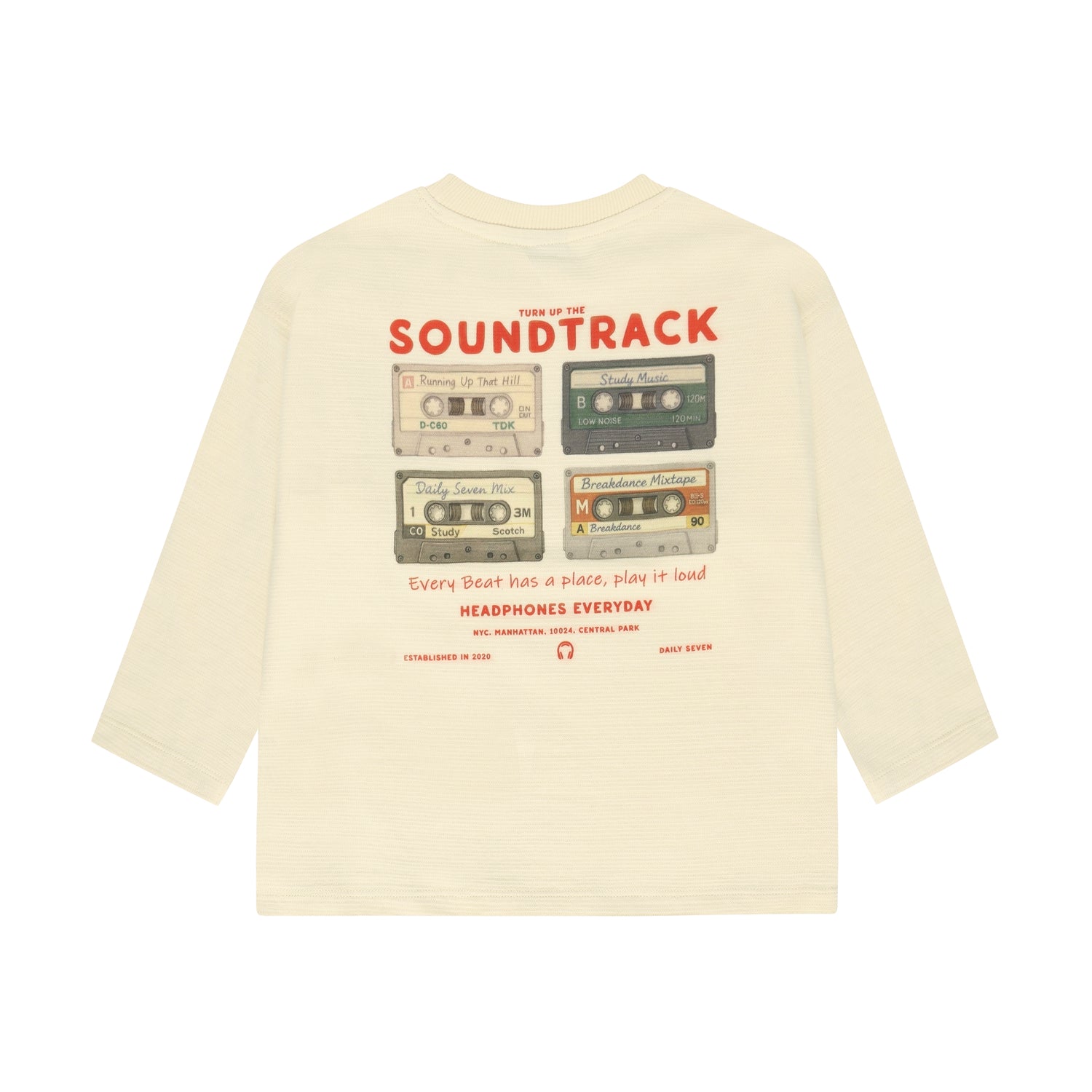 Kinder Langarmshirt mit Kassettenprint aus 100% Baumwolle