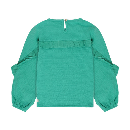Bluse mit kleinem Volant auf der Rückseite