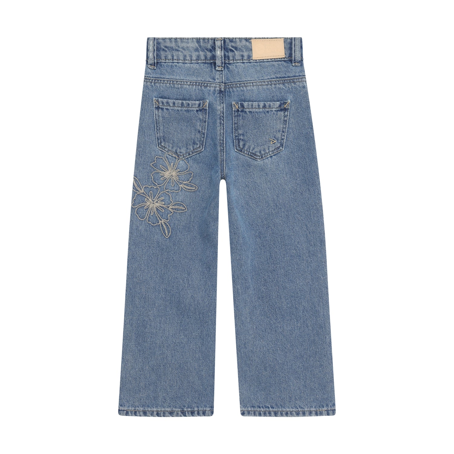 Weite Jeans aus 100 Prozent Baumwolle, Rückansicht