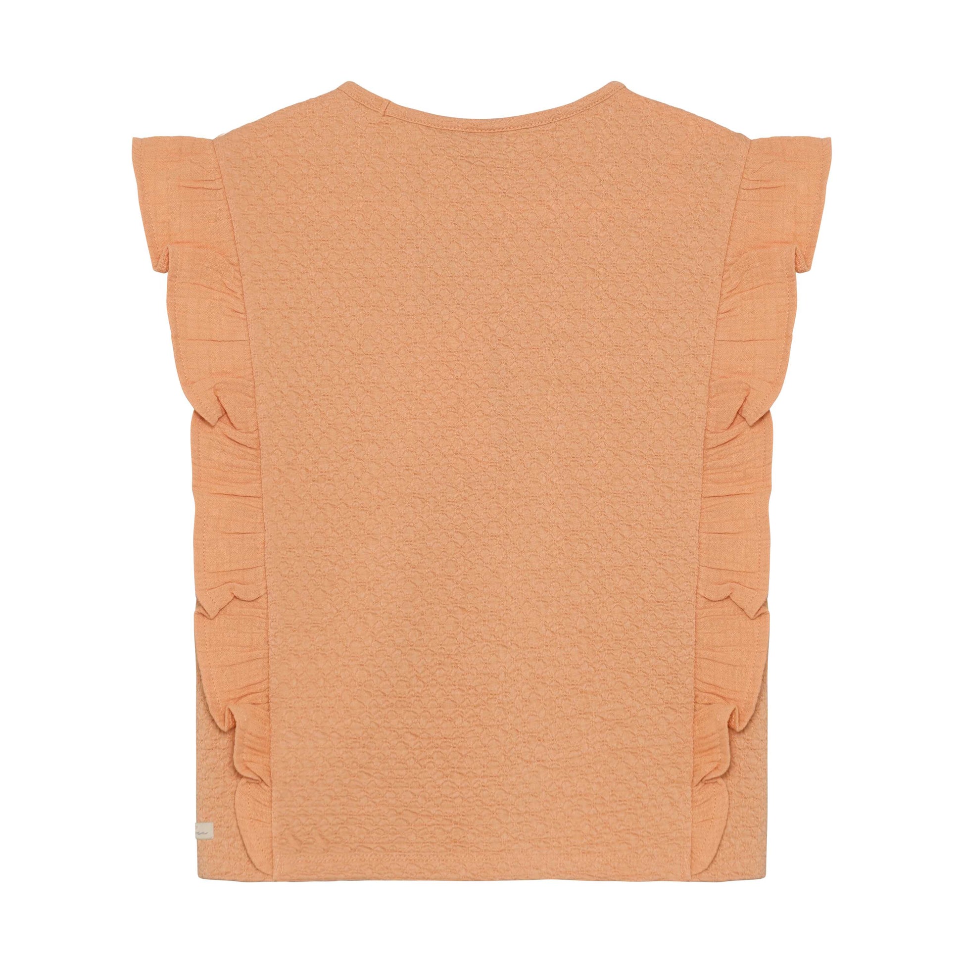 Rückansicht des Daily7Kids Frottee Tops in Apricot für Kinder