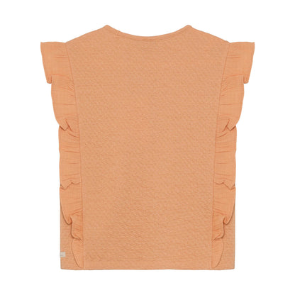 Rückansicht des Daily7Kids Frottee Tops in Apricot für Kinder