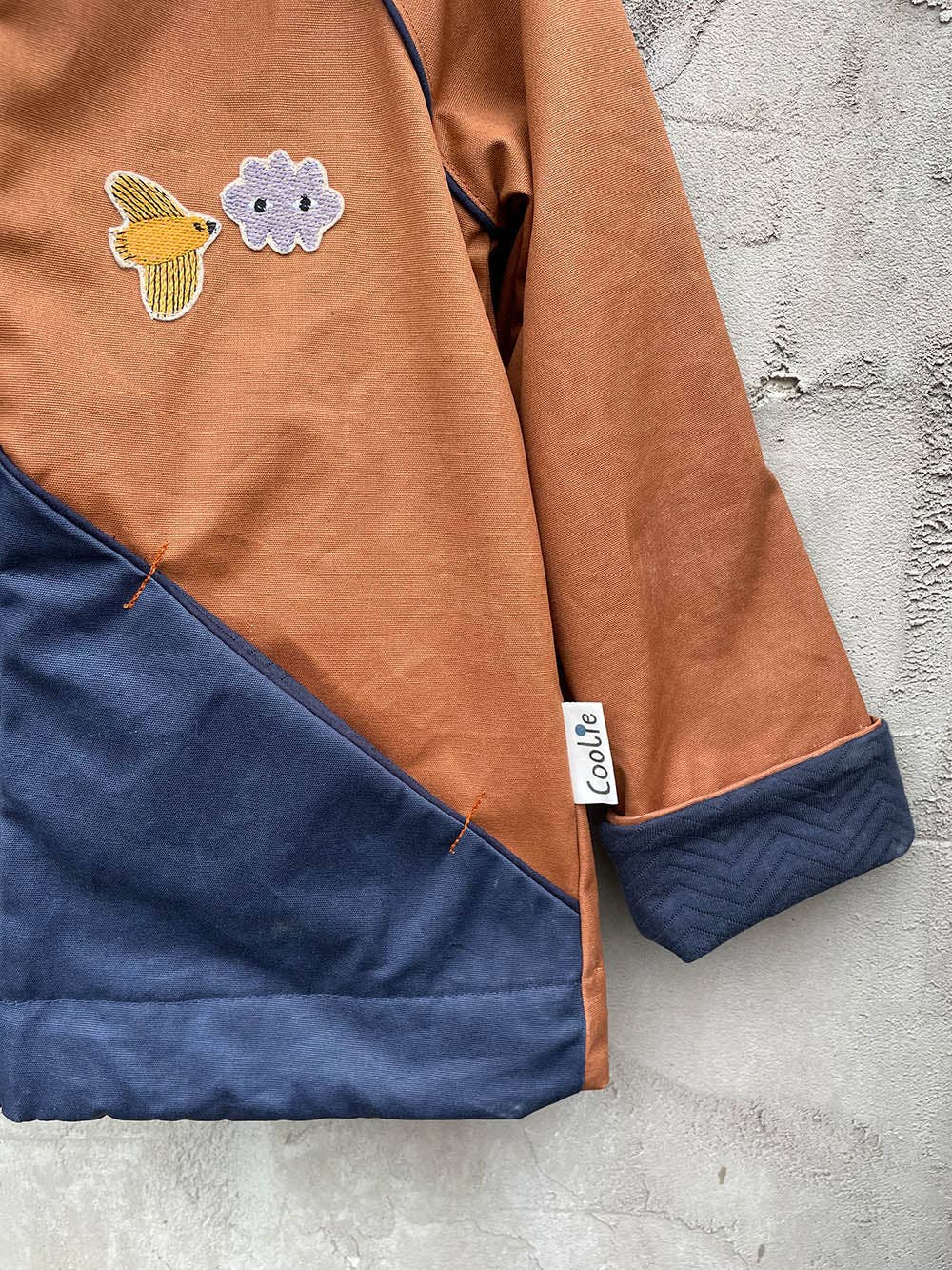 Aufnäher SET "Schnecke, Birne, Wolke, Vogel"